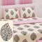 100% Cotton Sheets 150 Thread Count 3-piece Fitted Sheet Flower Tree Printed Bedsheet with Breathable Pillowcases Deep Pockets Bedding Set (king Queen)